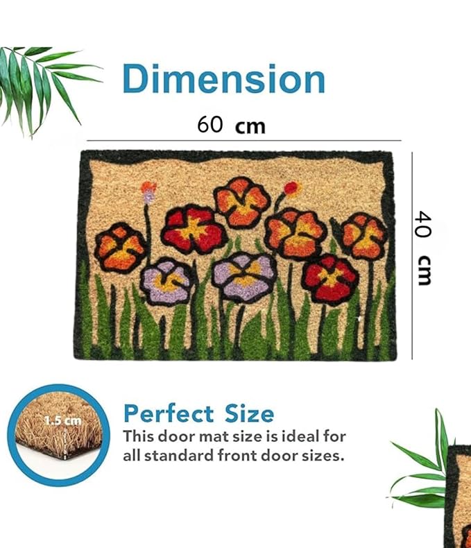 Flower Garden Coco Entry Mat