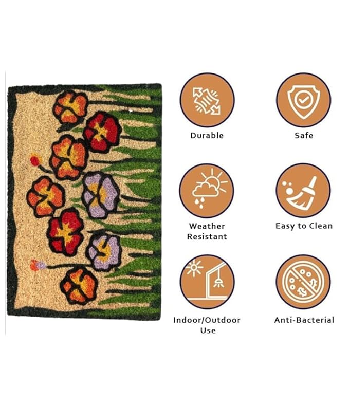 Flower Garden Coco Entry Mat