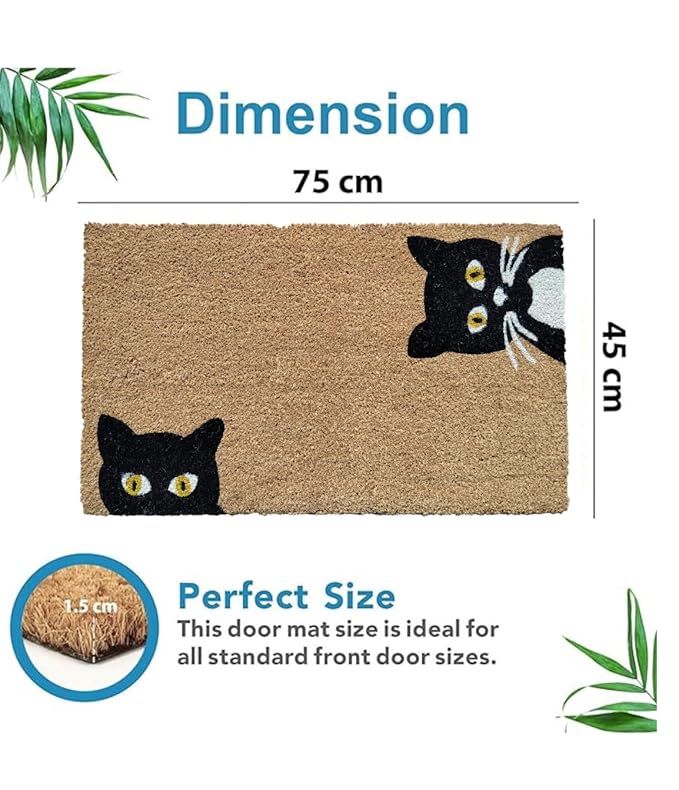 Peeping Cats Coco Entry Mat