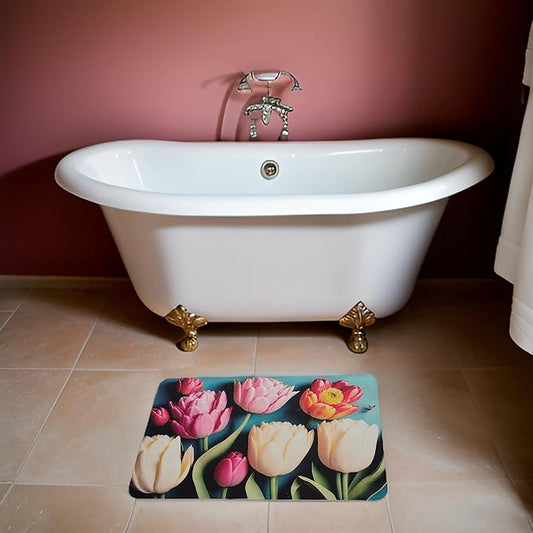 Tulip Flowers Water Absorbent Mat