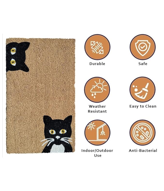 Peeping Cats Coco Entry Mat