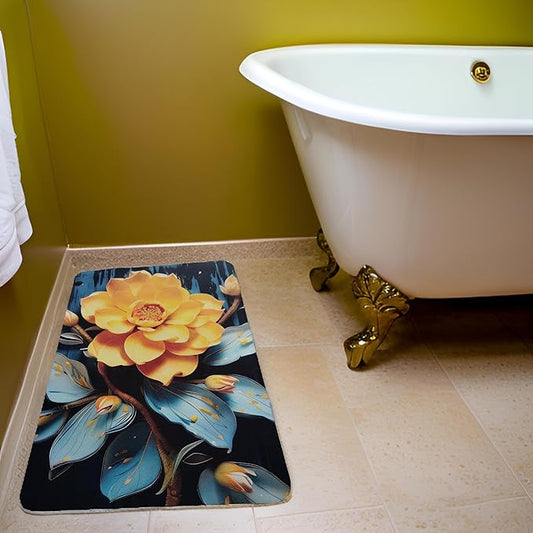 Gold Flower Water Absorbent Mat