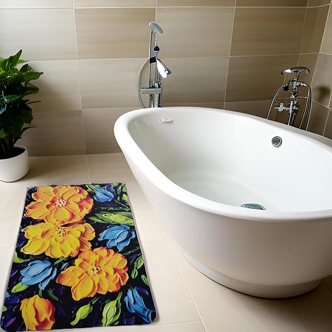 Multi Gold Flower Water Absorbent Mat