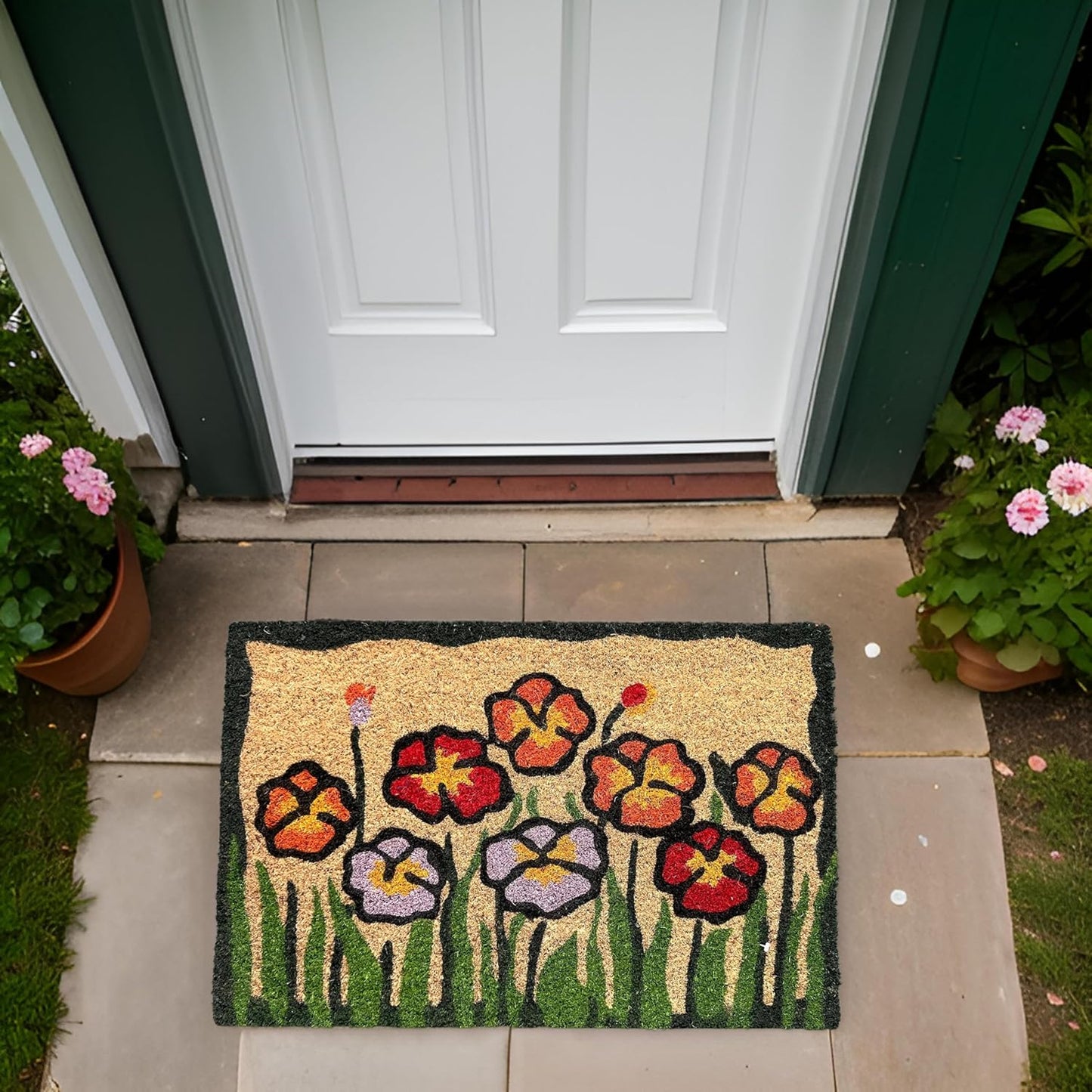 Flower Garden Coco Entry Mat