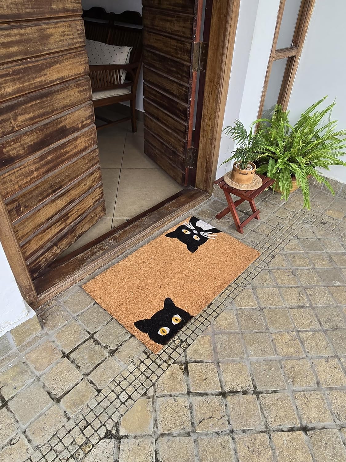 Peeping Cats Coco Entry Mat